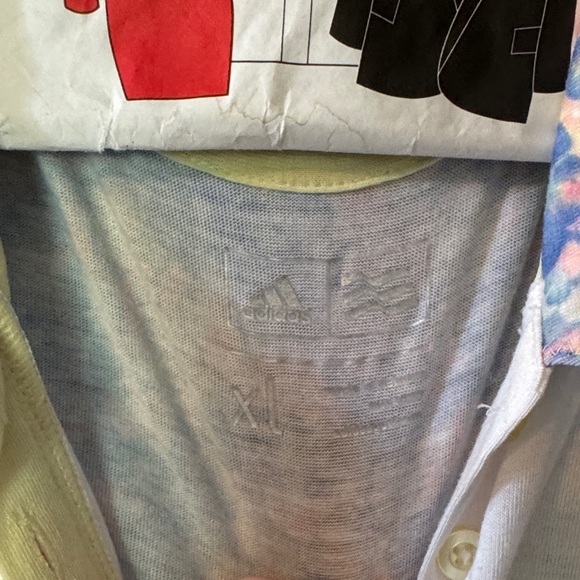 Adidas Women's Floral Sleeve Polo Shirt - Gray and Multicolor - Picture 3 of 4